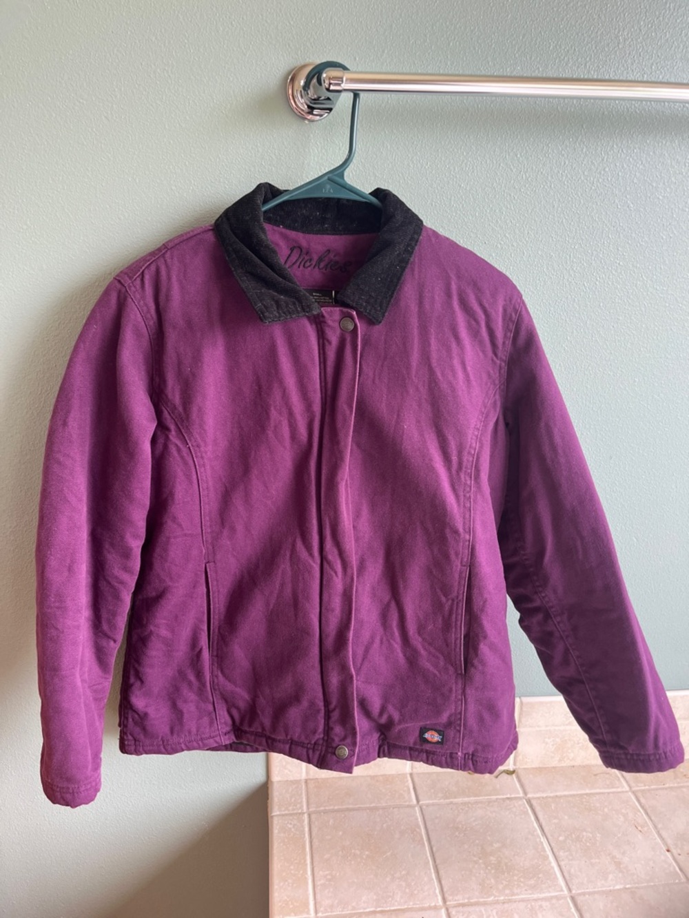 Dickies Women's Plum Utility Jacket with Black Collar